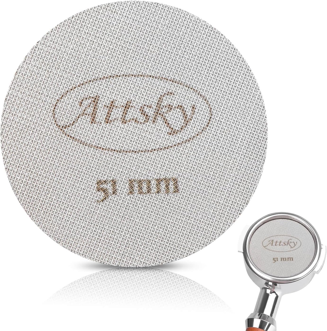 51mm Espresso Puck Screen, Espresso Filter for 51mm Portafilter Filter Basket, Reusable Espresso Scr