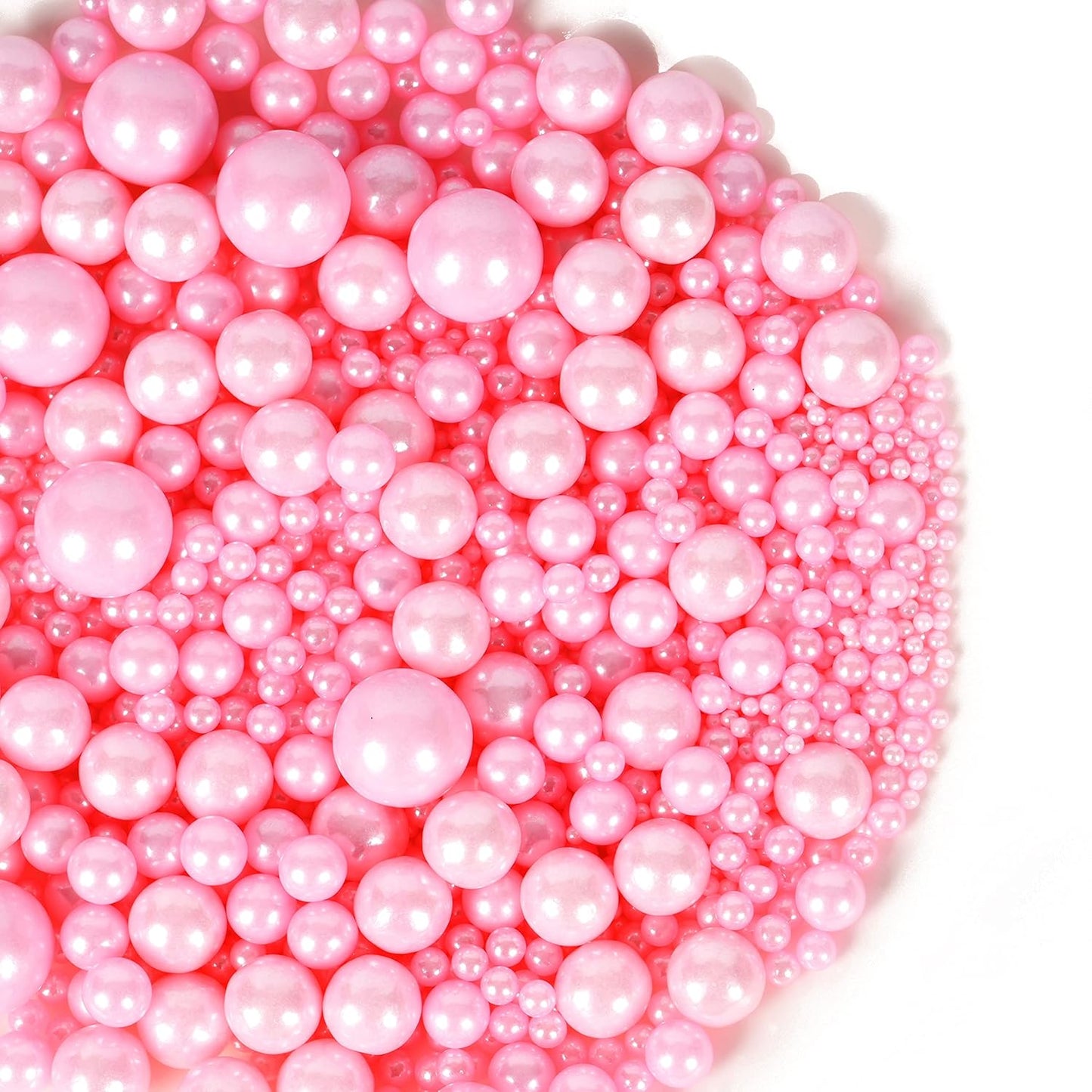 Kasvan Pink Pearl Sugar Sprinkles - Edible Candy Pearls 130g/4.58 Oz, Mix Size, Baking Cake Decorati