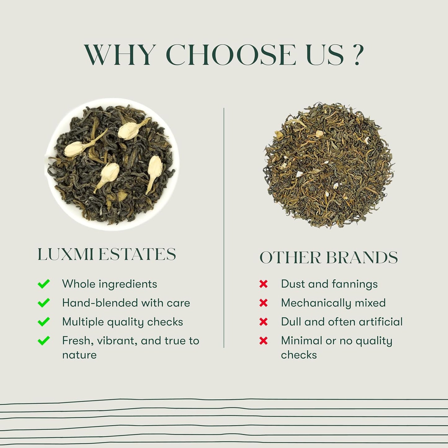 Luxmi Estates Jasmine Green Loose Leaf Tea 100g/3.52oz (50 cups), Midnight Bloom in Tin Caddy