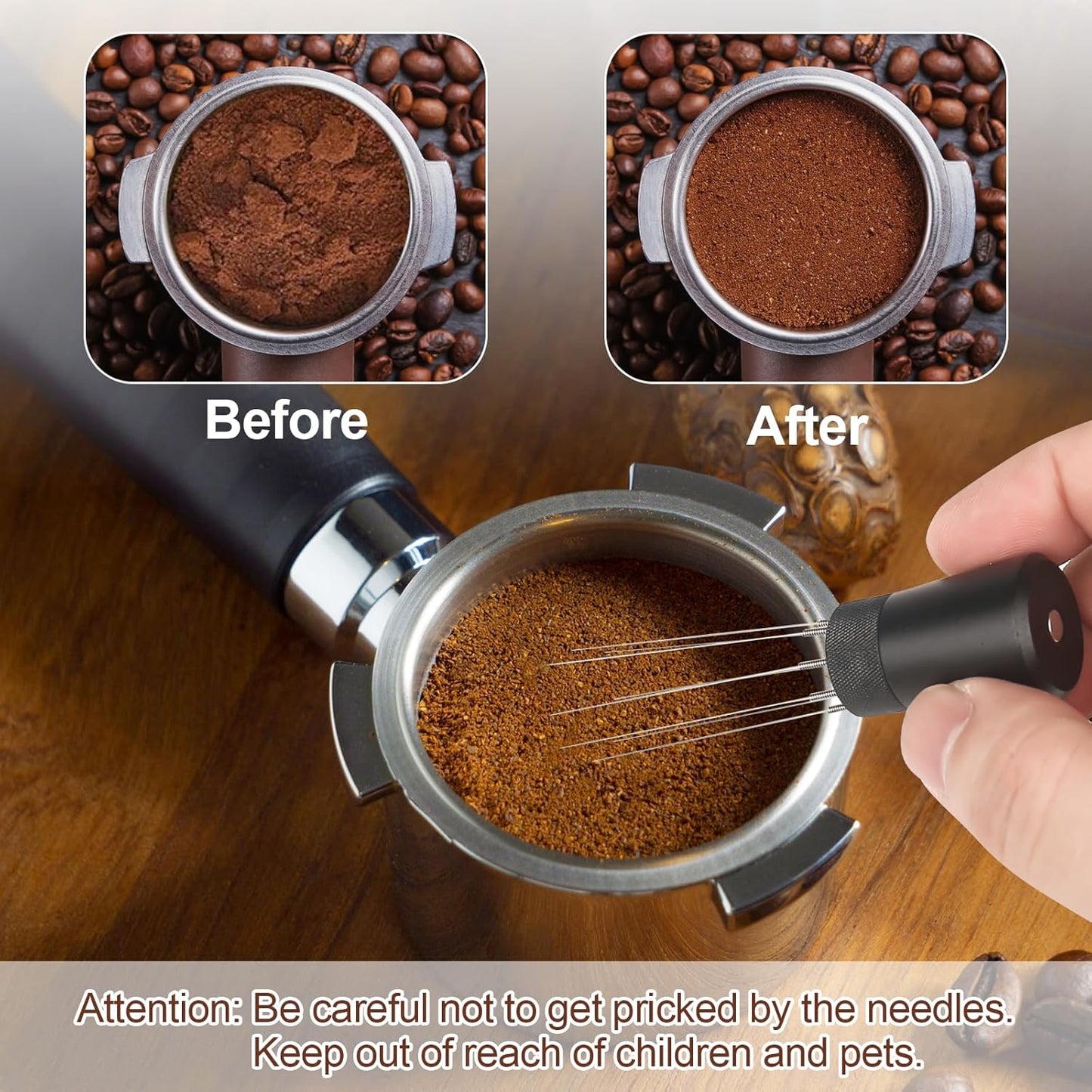 51mm Espresso Tamper Kit - Dual-Spring Calibrated Coffee Tamper, 8-Needle WDT Tool Espresso Distribution Tool, Magnetic Aluminum Dosing Funnel, Reusable Puck Screen, Fit for 51mm Portafilters