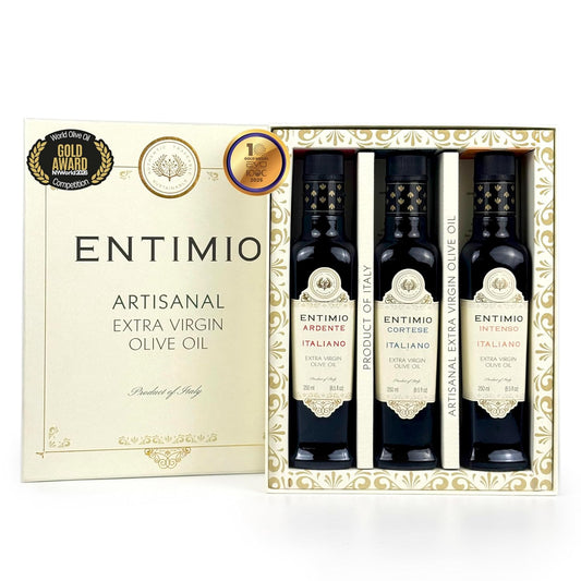 Entimio Collection Organic Italian Extra Virgin Olive Oil Gift Set from Italy