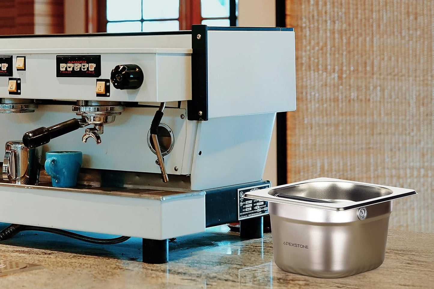 Coffee Knock Box Stainless Steel, Apexstone Espresso Knock Box Stainless Steel, Knock Box for Espresso Coffee Grounds, Knock Box Small