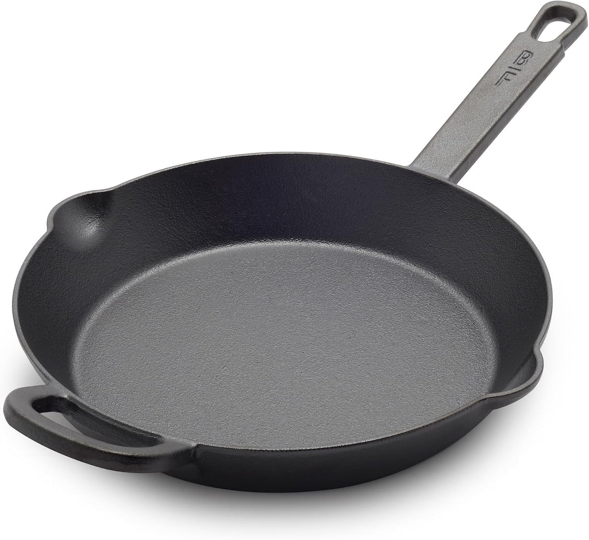 GreenPan x Bobby Flay 10” Cast Iron Pre-Seasoned Skillet with Helper Handle, Professional Grade Heavy Duty, Induction, Pour Spouts, Versatile Stovetop, Oven, BBQ Grill Fire, Indoor/Outdoor Use, Black