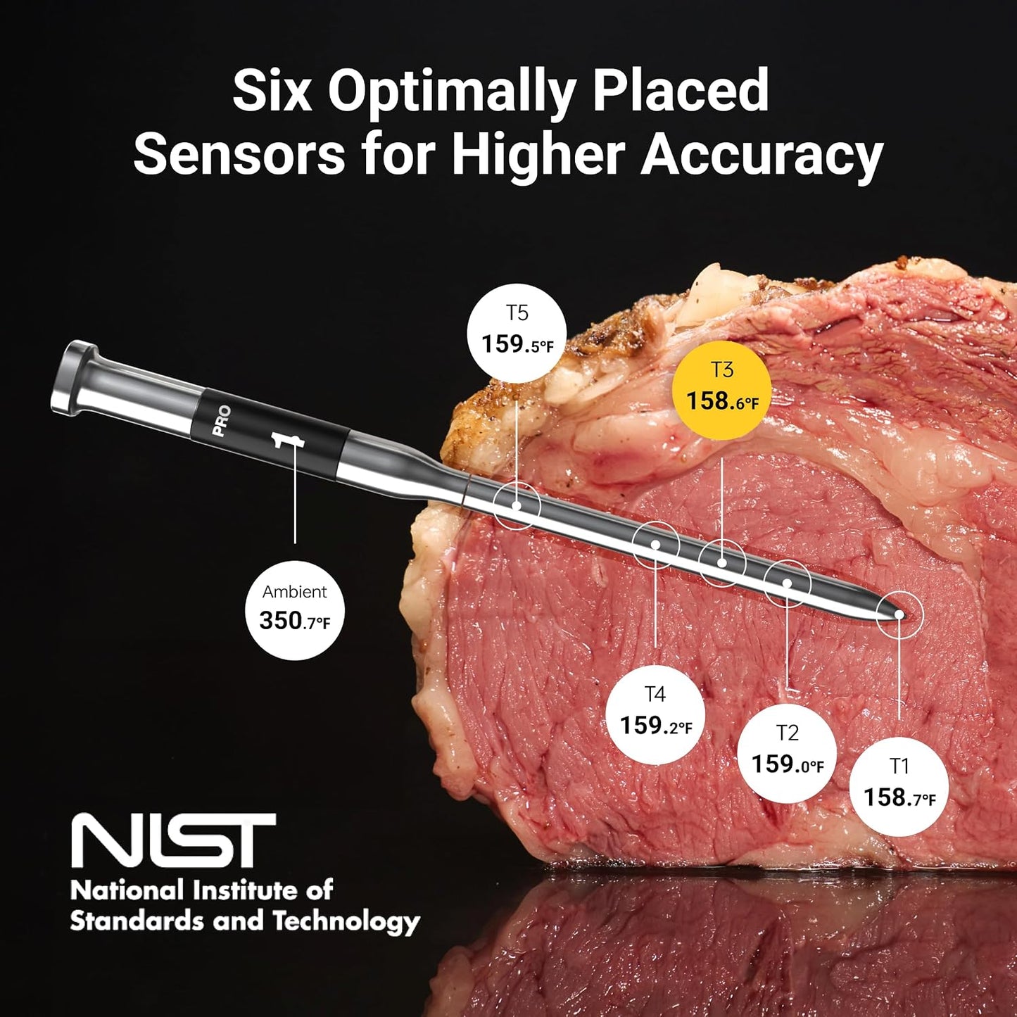 ThermoMaven Sub-1G Wireless Meat Thermometer, 2 Probes WiFi Thermometer