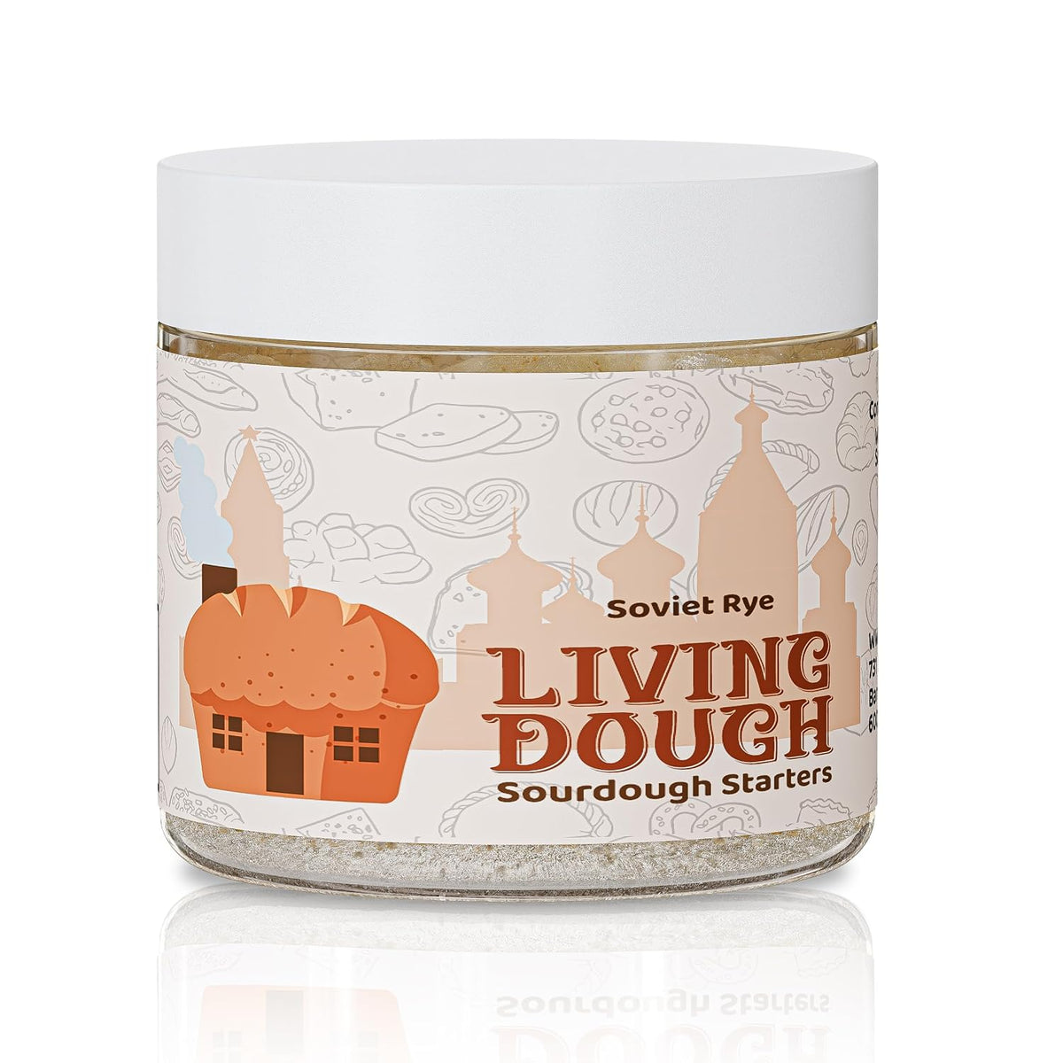Soviet Rye Sourdough Starter Culture for Baking, Fresh &amp; Versatile, 3.5 Oz | Easy to Use, Active &amp; Live Organic Sourdough Starter for Artisan Bread, Pizza Dough, Waffles, Homemade Bread Recipes &amp; More