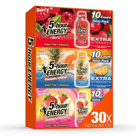 5-hour ENERGY VARIETY PACK, 30 Count, 1.93 Fl Oz Extra Strength Energy Shot