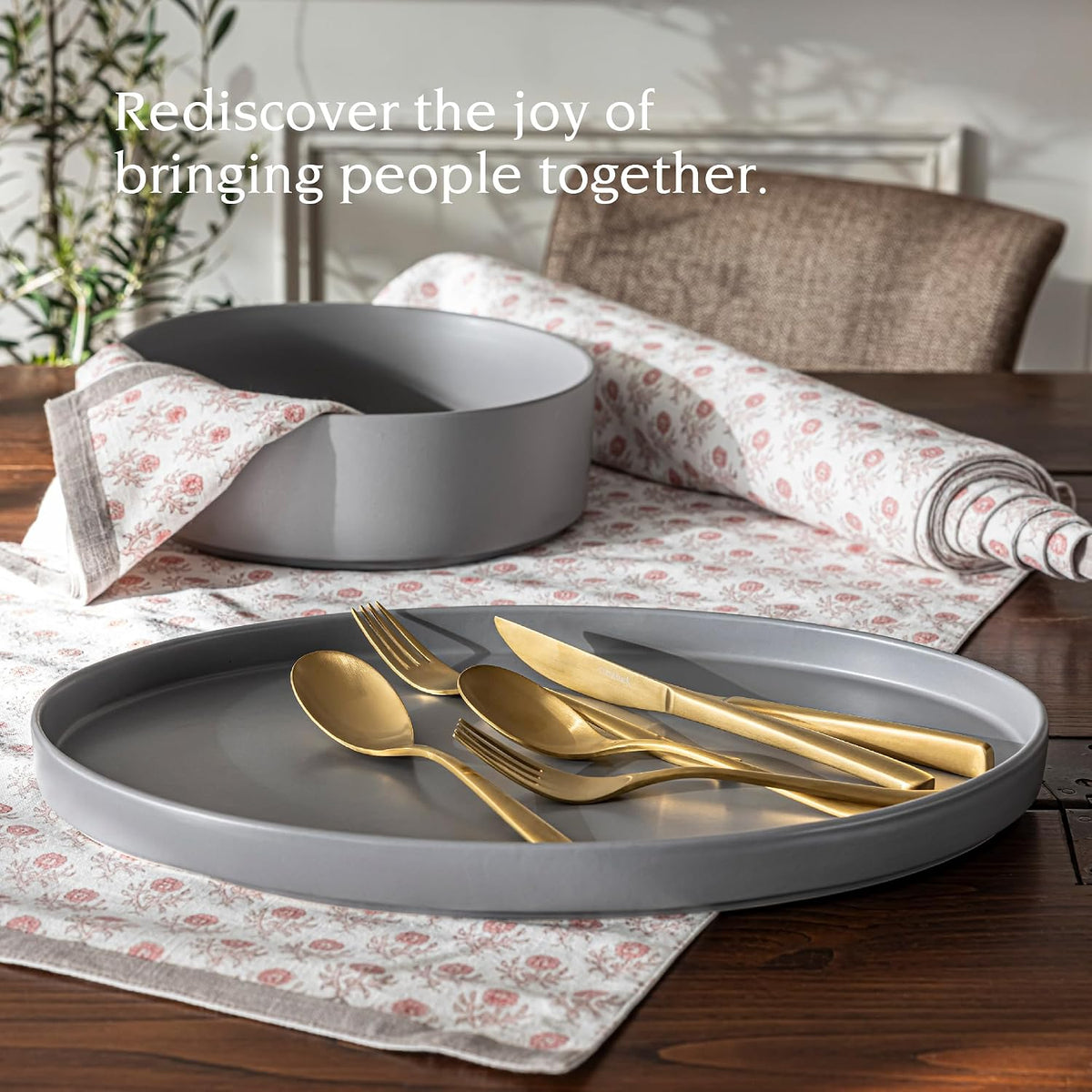 Over&amp;Back Stackable Stoneware Serving Platter - Elegant 1-Piece Oval Serving Platter to Complete Your Kitchen Set - Perfect for Appetizers, Desserts, and More - 16" L x 11" W - Semi-Matte Charcoal