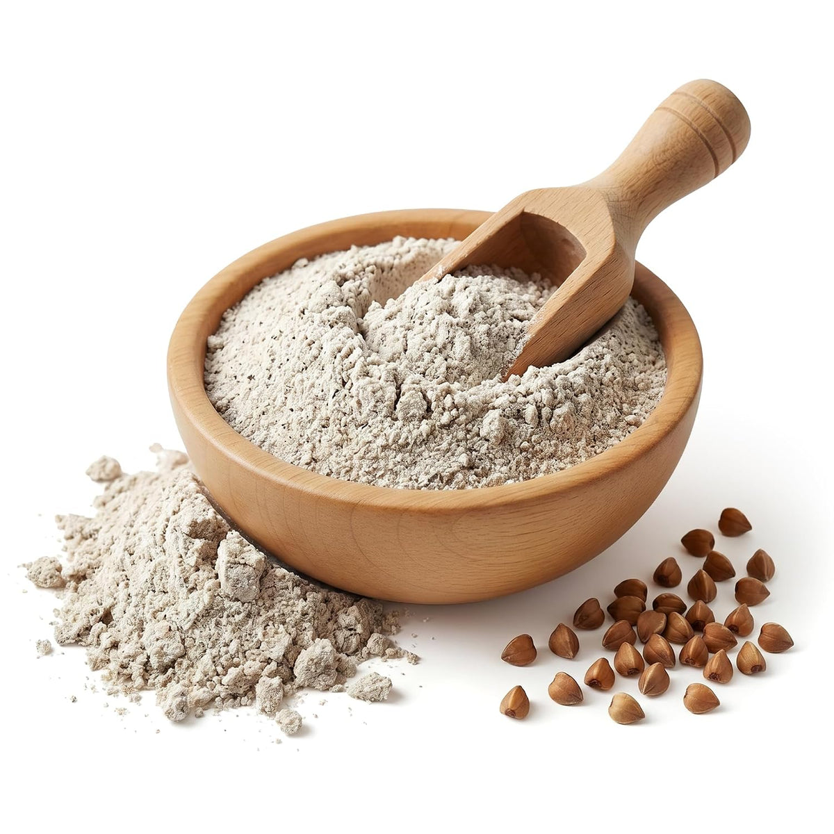 NY Spice Shop Buckwheat Flour - 1 Pound Ground Buckwheat Flour - Finely Ground Kuttu Ka Atta Groats - Natural Buck Wheat
