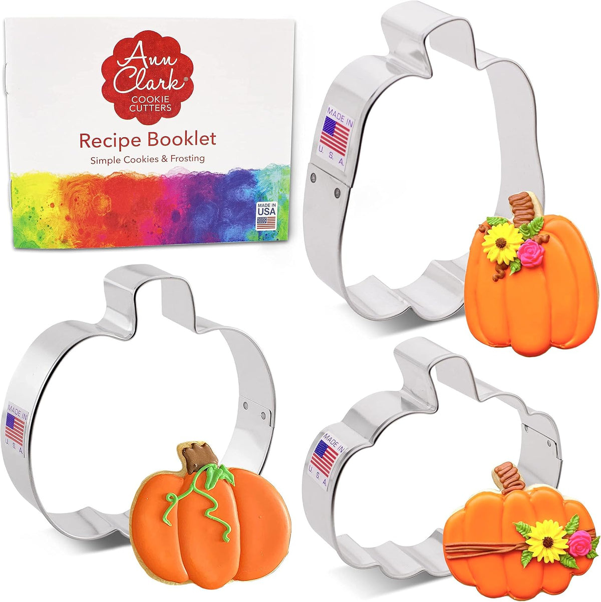 Ann Clark Pumpkin Cookie Cutter Set of 3