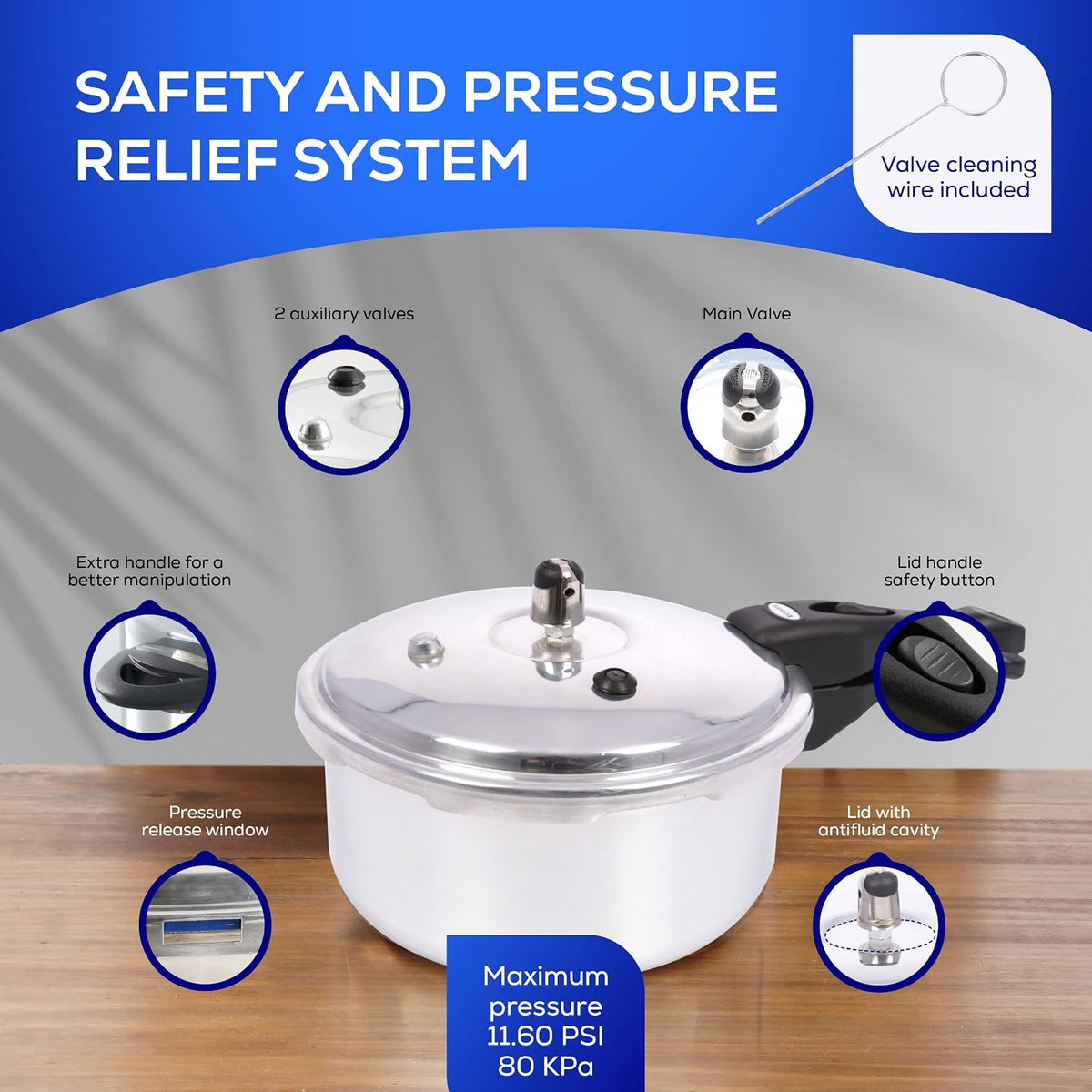 Universal Ultra 3.7 Quart Pressure Cooker, Anti-Rust Aluminum Stovetop Pressure Cooker with 5-Layer Safety System, Dishwasher Safe, 4-Serving Capacity
