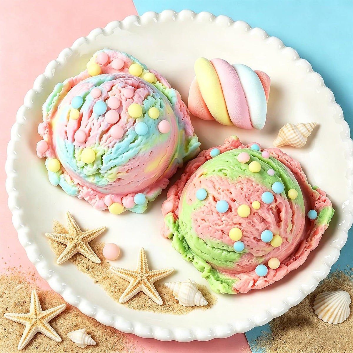 Pastel Sprinkles for Cake Decorating, 6 Sizes Edible Pearls Sprinkles