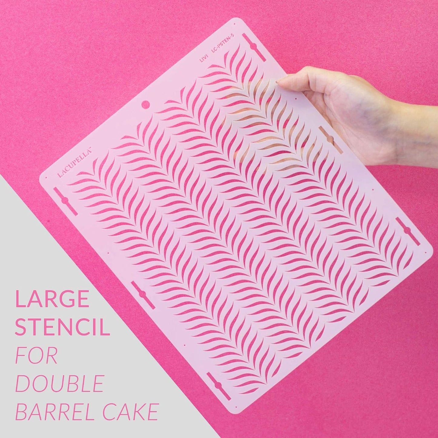 Cake Decorating Stencil for Tall Buttercream Cake, Royal Icing, Ganache, Paint, Airbrush (ALETTE)