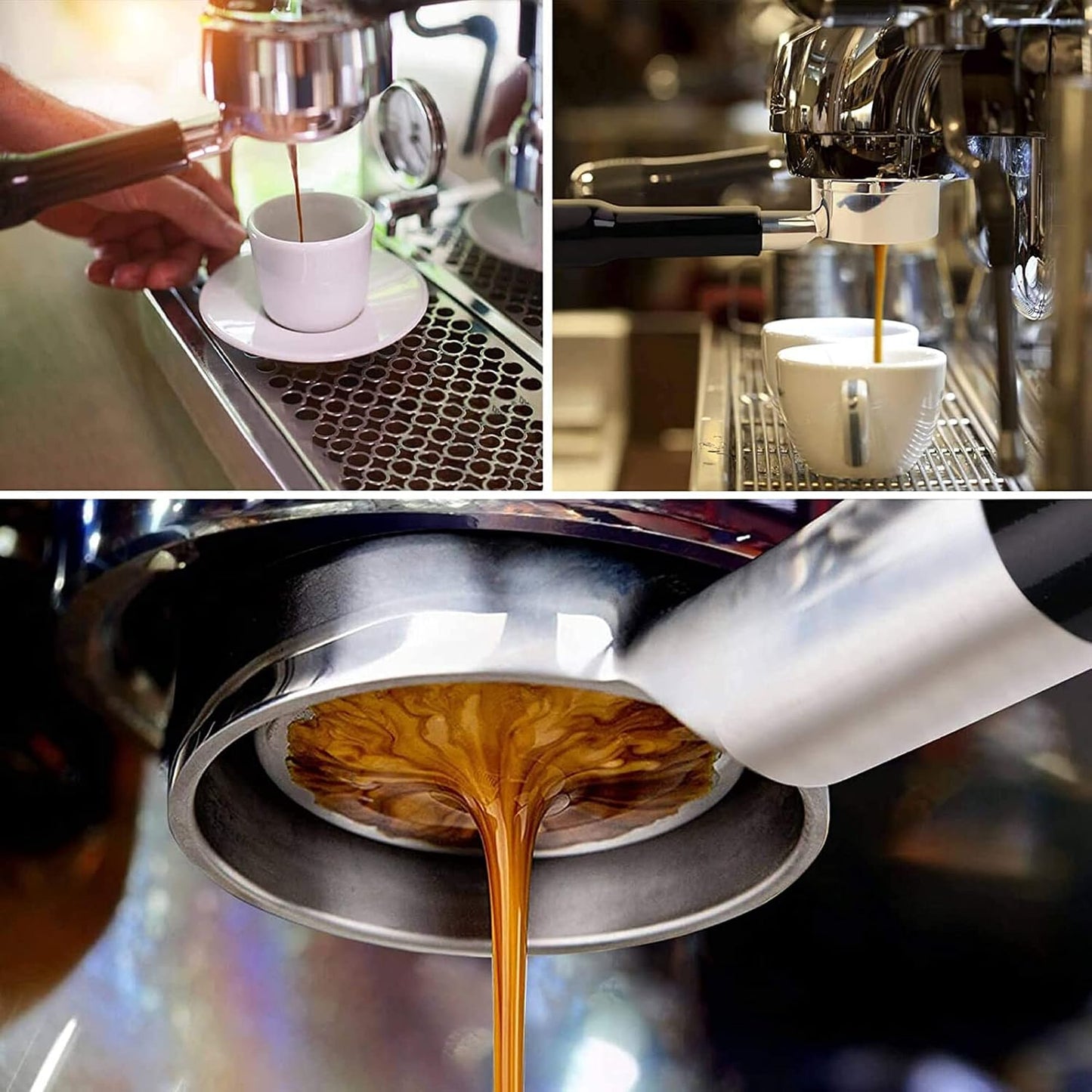 51mm Bottomless Portafilter 3 Ears Compatible with CASABREWS CM5418 and 3700 Series, Espresso Naked Bottomless Portafilter for Mr. Coffee/Wirsh/Gevi Espresso Machine, 304 Stainless Steel Filter Basket