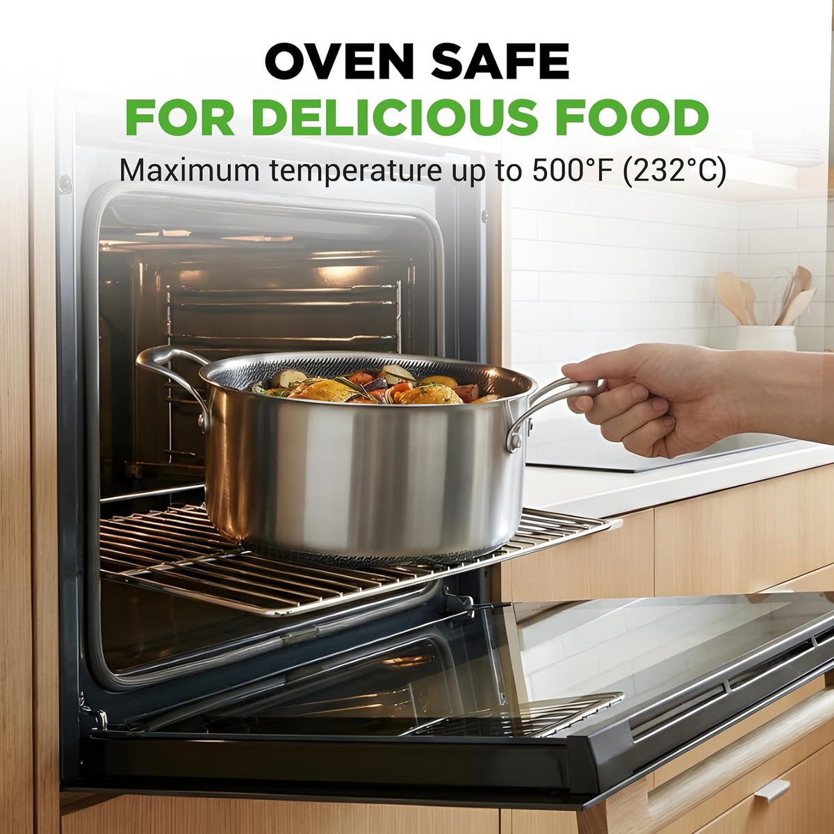 NutriChef 5 QT Stainless Steel Stew Pot - Triply Kitchenware Stew Pot with Glass Lid - DAKIN Etching Non-Stick Coating, Scratch-resistant Raised-up Honeycomb Fire Textured Pattern - NutriChef NC3PCAS