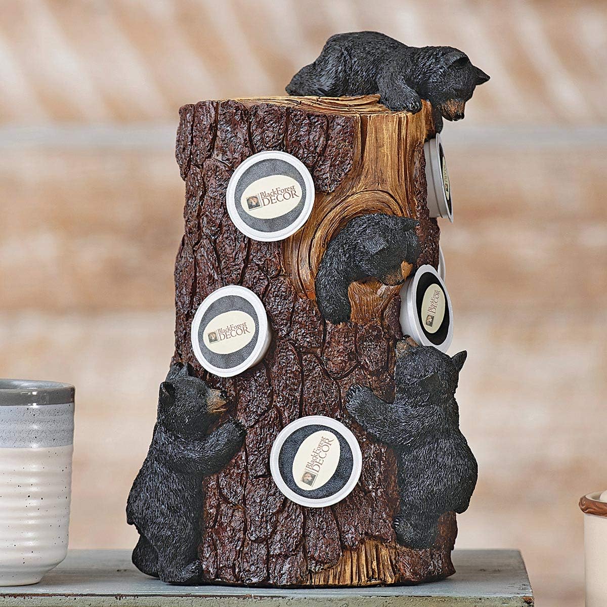 BLACK FOREST DECOR Climbing Bears Coffee Pod Holder 8" Wx7 3/4" Dx12 H | |