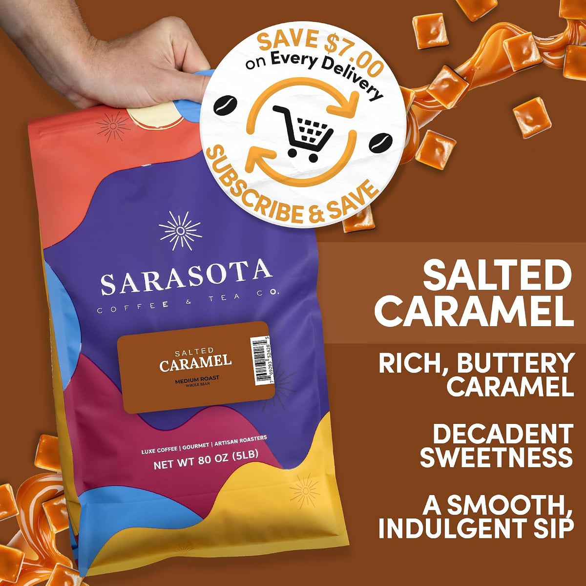 Sarasota Coffee Whole Bean Salted Caramel