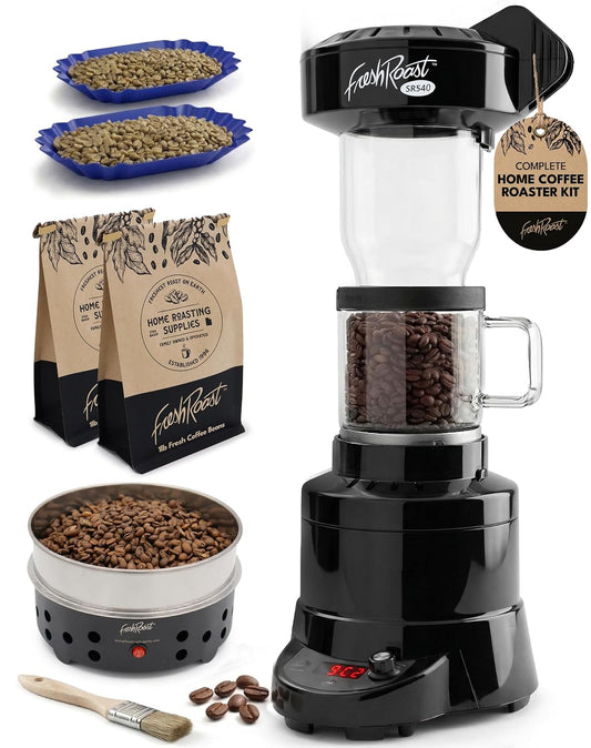 Fresh Roast SR540 Coffee Roaster Bundle - Includes Glass Extension Tube