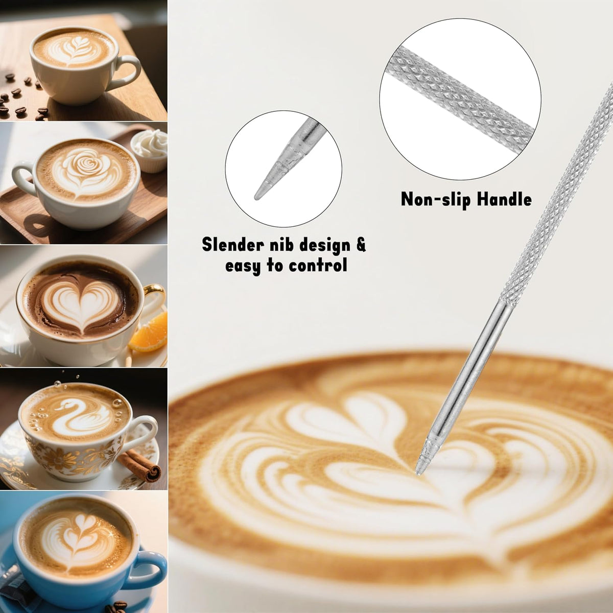 MiShoo™ Milk Frothing Pitcher 20oz – 304 Stainless Steel Milk Frother Cup for Espresso, Latte &amp; Cappuccino – Mixing Pitcher with Spouse Rustproof, Precise Pour Spout, Easy-Clean Espresso Accessories