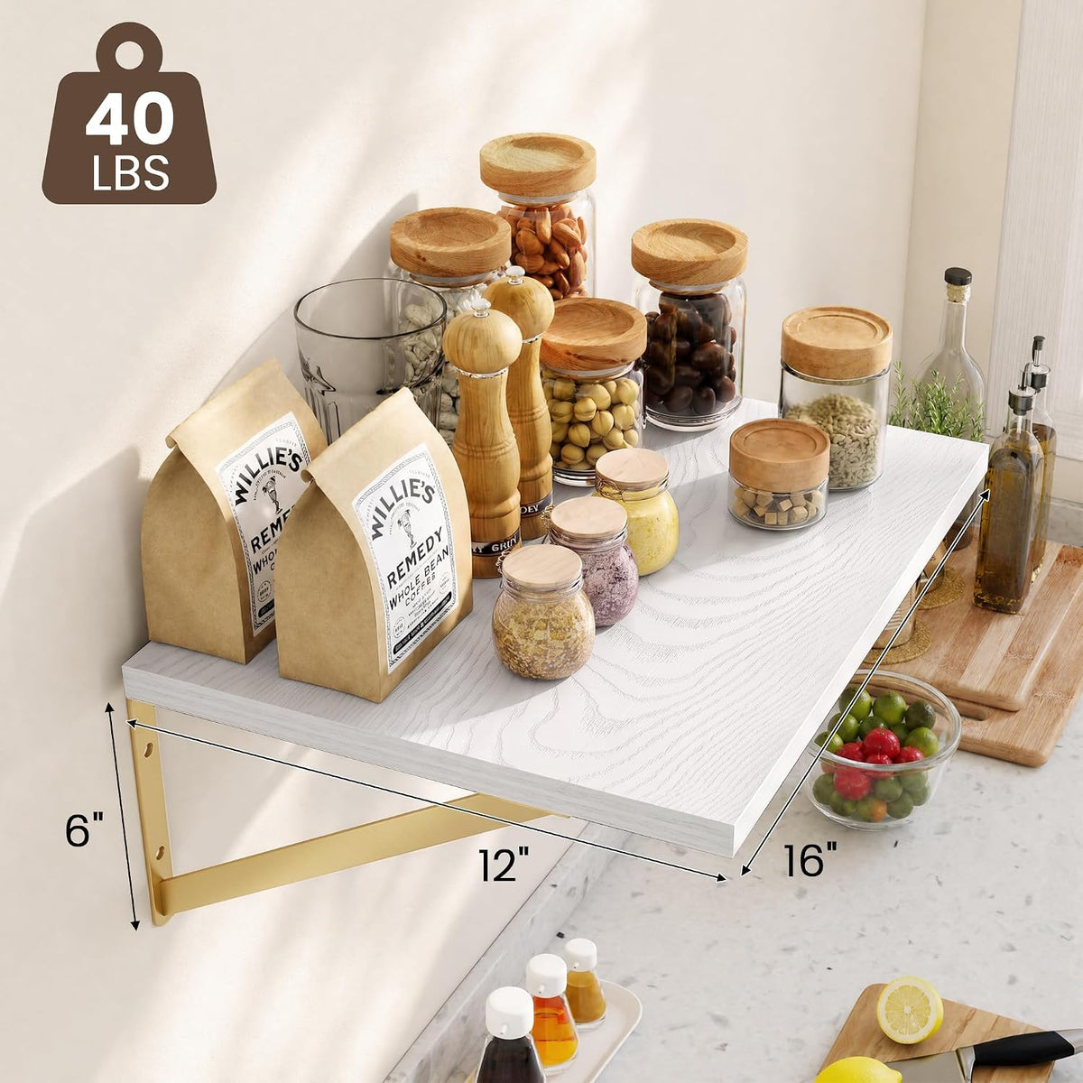 Dreamland Wall Mounted Floating Shelves Set of 2