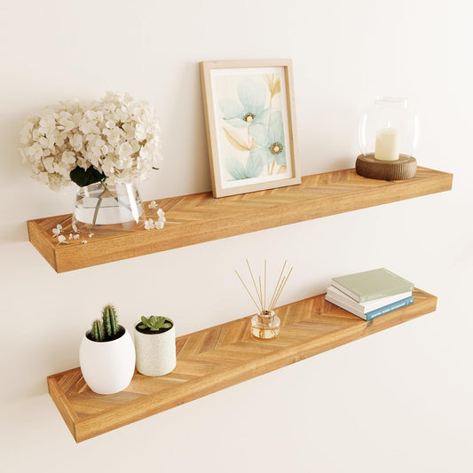 Howizz 48'' Chevron Floating Shelves for Wall