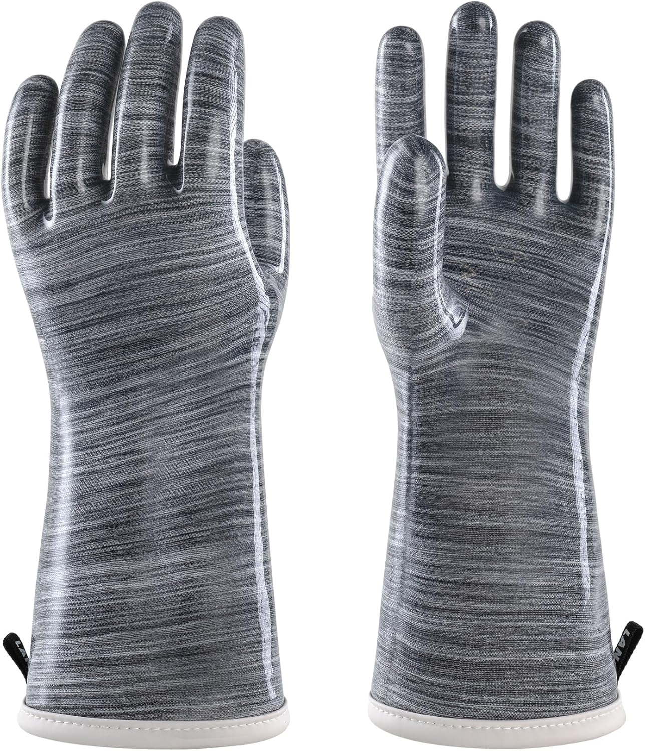 wahoo Liquid Silicone Smoker Oven Gloves, Food-Contact Grade, Heat Resistant Gloves for Cooking, Grilling, Baking, Grey,