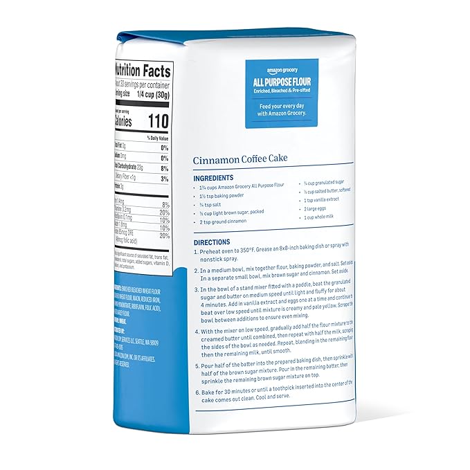 Amazon Grocery, All Purpose Flour, 2 Lb (Previously Amazon Fresh, Packaging May Vary)