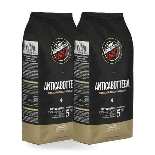 Caffe Vergnano Antica Bottega Whole Bean Coffee, Coffee Beans, 1.1 lb