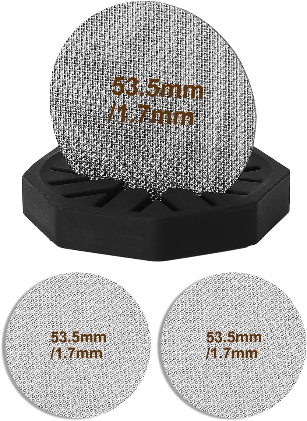 53.5mm Puck Screen &amp; Food-Grade Silicone Puck Screen Holder