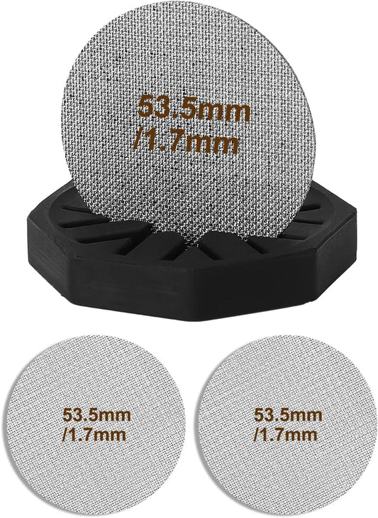 53.5mm Puck Screen &amp; Food-Grade Silicone Puck Screen Holder