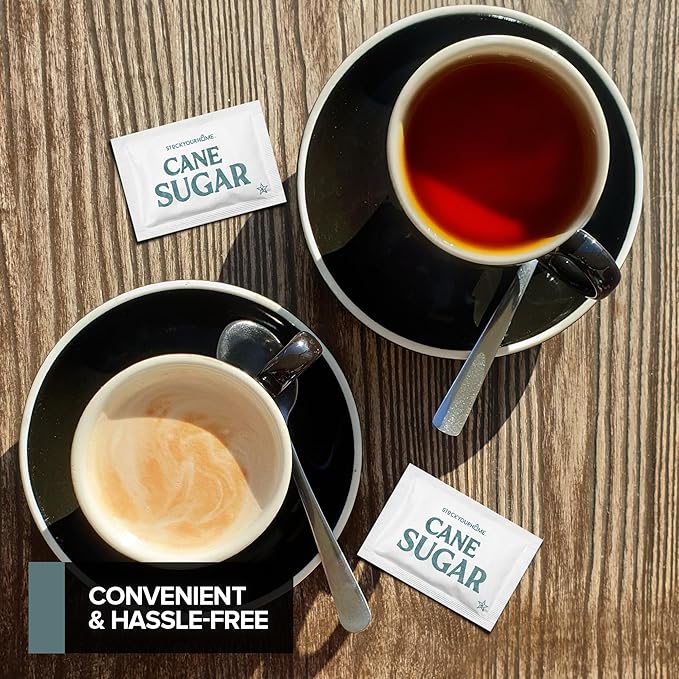 Bulk White Sugar Packets 2000 Count Individual Portion Packs for Hot Drinks Great for Restaurants Offices Schools and Home Use