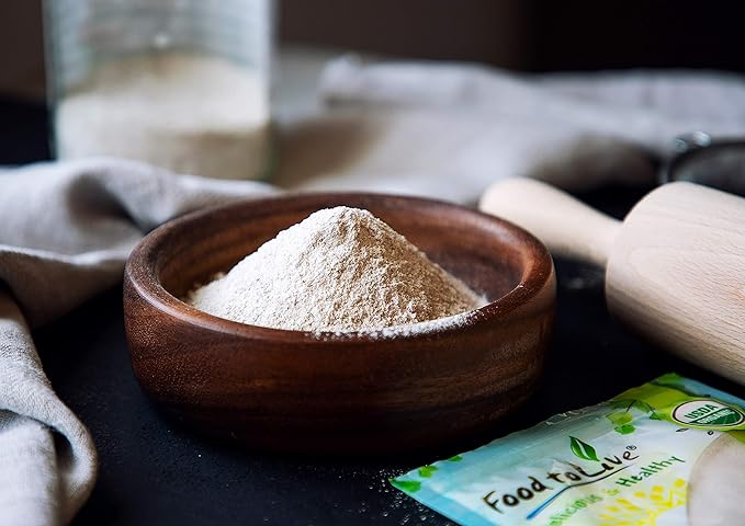 Food to Live Organic Dark Rye Flour, 2 Pounds – Whole Grain, Non-GMO, Stone Ground, Kosher, Raw, Vegan, Bulk, Great for Baking Bread, Product of the USA