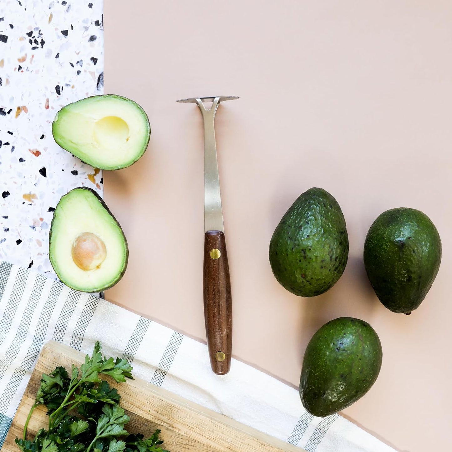 Lamson Vintage Mini Avocado and Potato Masher, Walnut Handle