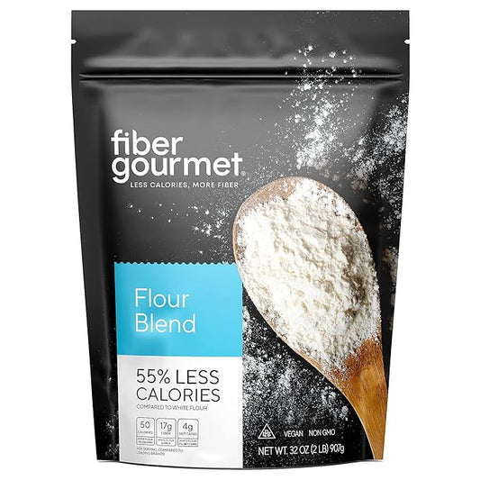 Fiber Gourmet Low Net Carb Flour Blend - Keto Friendly All-Purpose Baking Flour with 55% Fewer Calories, 81% Fewer Net