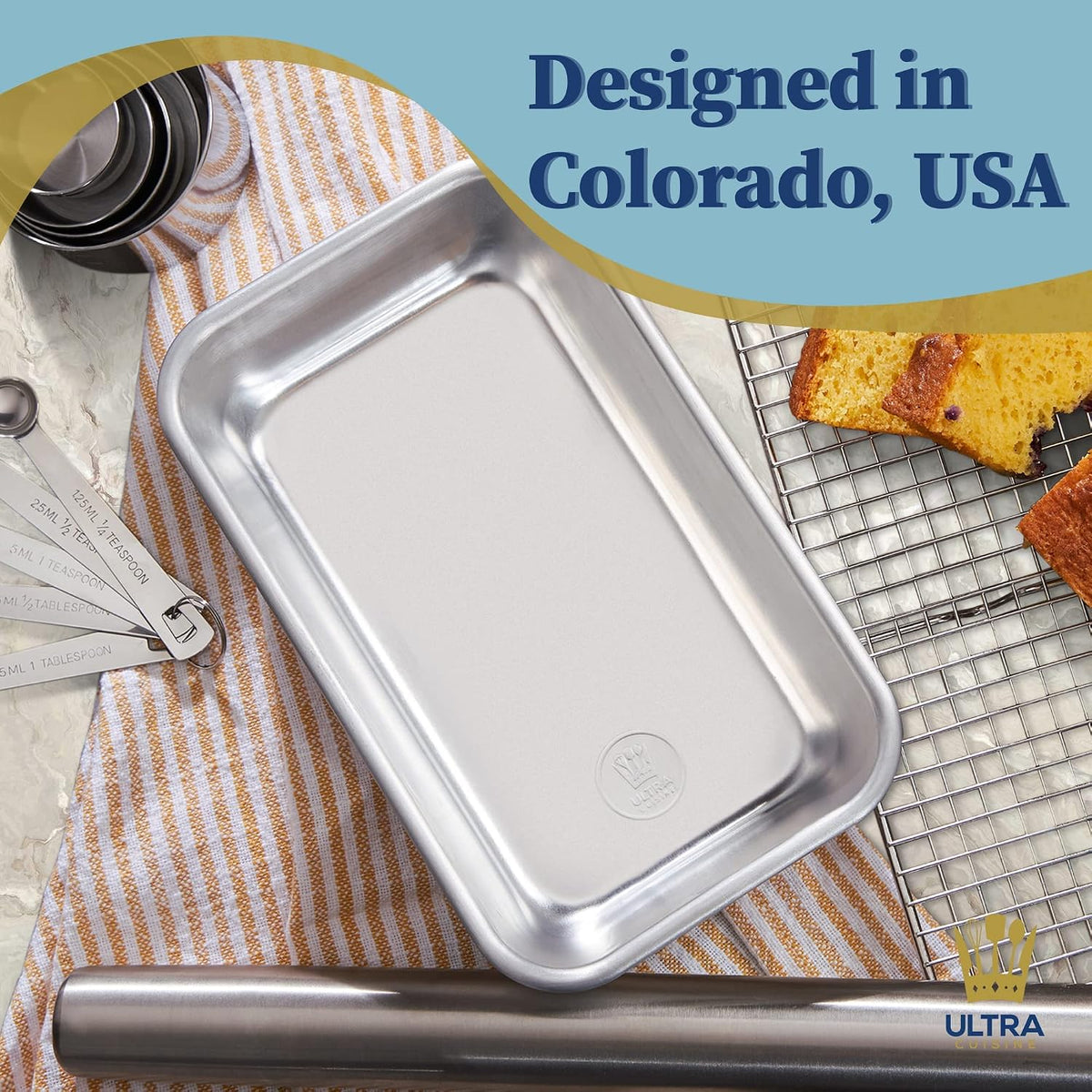 Aluminum Loaf Pan for Baking Bread - 9.5x5 inch Loaf Pan, 1lb | Easy Clean, Durable Bread Tin, Commercial Aluminum Bread Pan, No Wrap &amp; Rust, Oven Safe, Banana Bread, Cakes, Casseroles