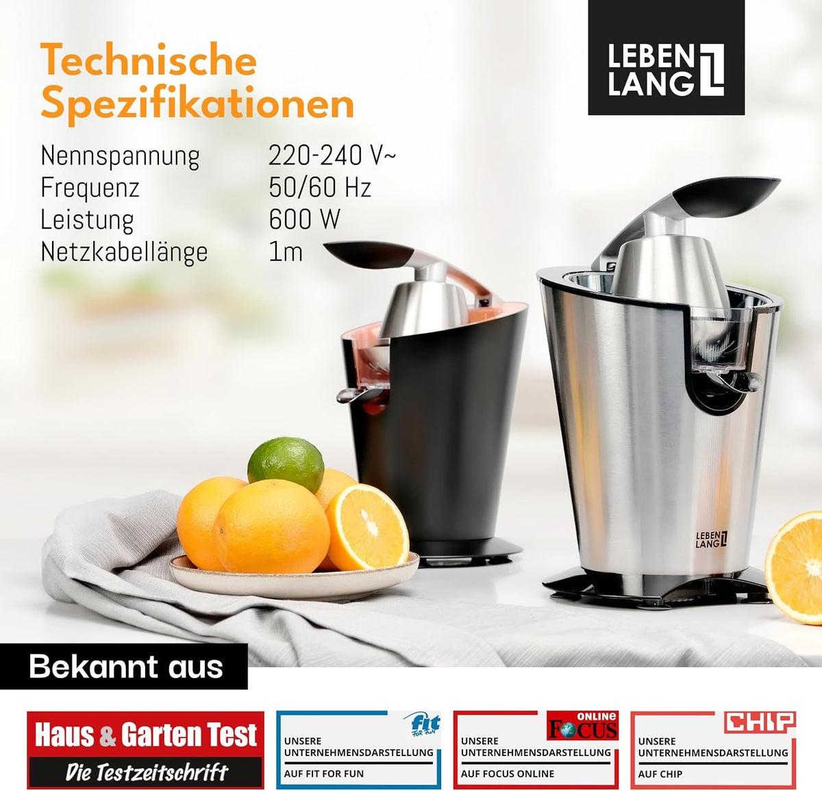 Electric citrus juicer with high juice yield | Orange juicer squeezer 200W + 2 cones I Exprimidor de limones electrico Small juicers machine mini for citrus lemon Esprimidoras naranjas jugo