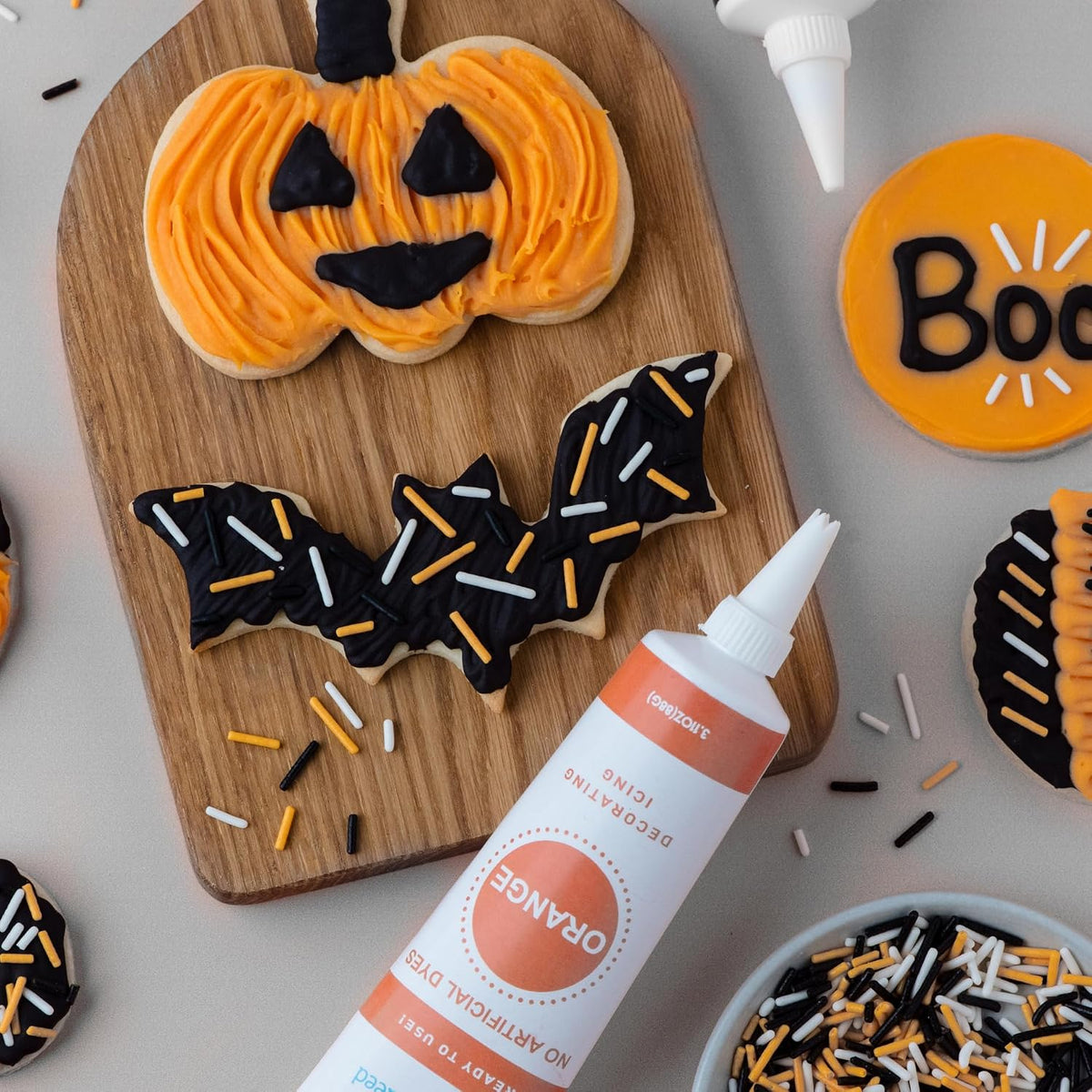 Sweets Indeed Dye Free Halloween Frosting Kit with Sprinkles, 8.21 ounces