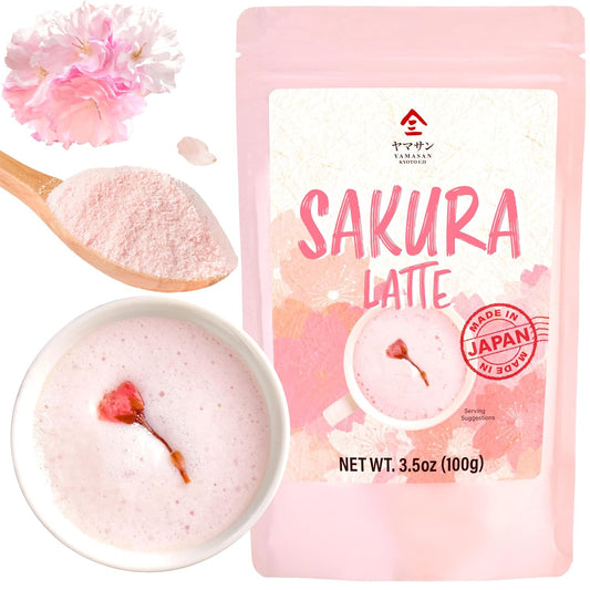 YAMASAN KYOTO UJI Japanese Sakura Latte Powder Cherry Blossom Mix 3.5oz