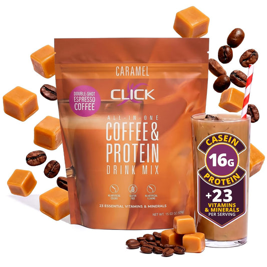 Caramel - Protein Coffee Powder - 16g Protein, 150mg Caffeine - Gluten Free