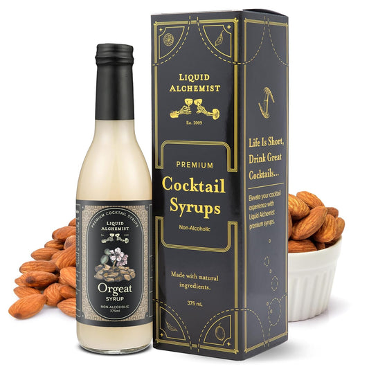 Liquid Alchemist Orgeat Syrup for Cocktails | Real Ingredients Make Our Almond Orgeat Syrup for Drinks the Perfect Mai Tai Mix | Small Batch, Non-GMO &amp; Vegan | 12.7 oz Drink Mixer, Pack of 1