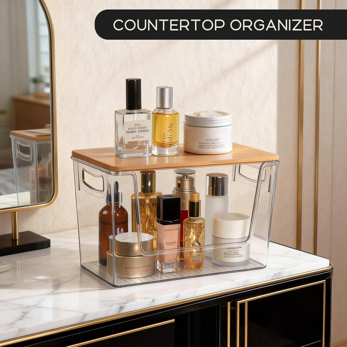 Pantry Organizers Storage, 2 Pack Onion and Potato Storage Bins Large Capacity Kitchen Counter Bins for Garlic, Fruit, Vegetable, Can Storage Countertop Organizer (12" x 7" x7")