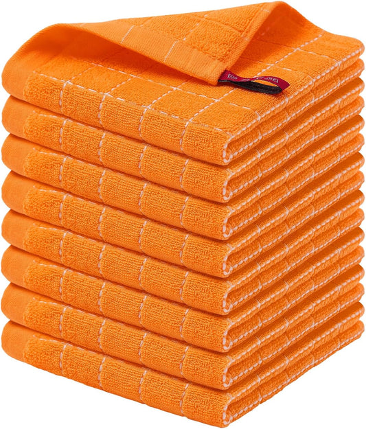 Homaxy 100% Cotton Terry Kitchen Dish Cloths, Ultra Soft and Absorbent Dish Towels for Kitchen, Perfect for Drying and