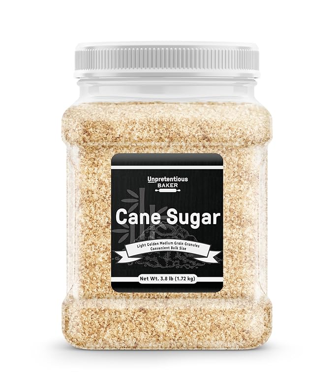 Unpretentious Cane Sugar, Variety of Uses, Sweetener, Kitchen Staple (60.8 Ounces)