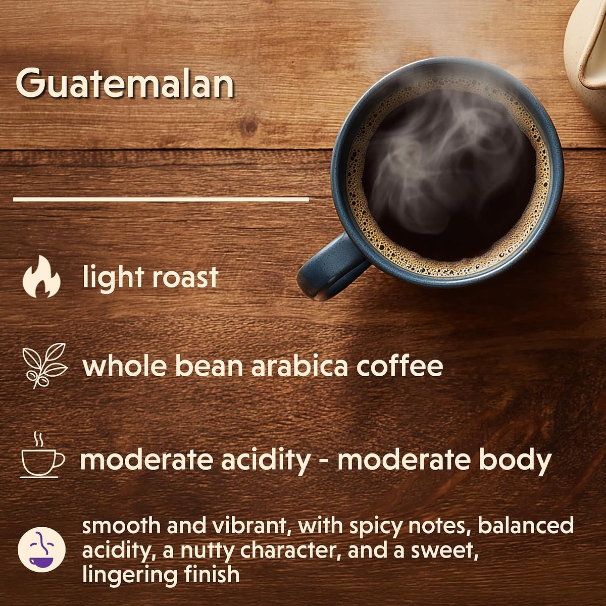 Coffee Bean Direct Guatemalan, Whole Bean, 5lb Bag | Light Roast, Single Origin Arabica Coffee Beans