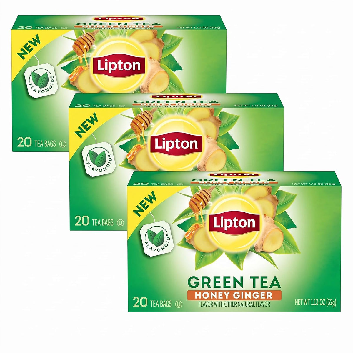 Lipton Honey Ginger Green Tea Bags