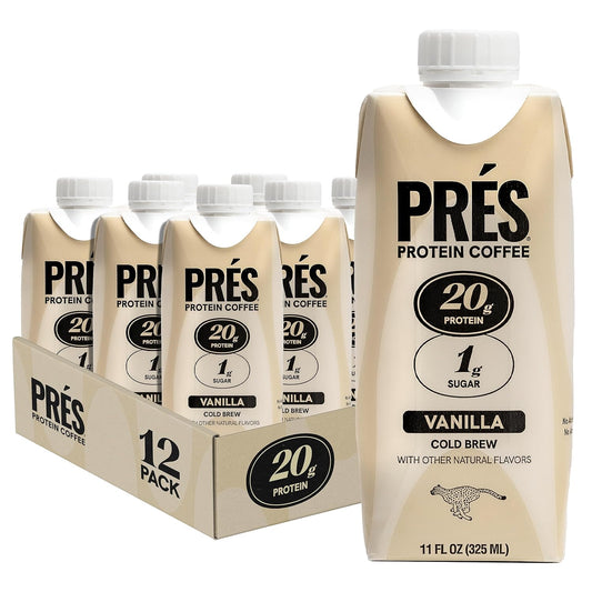 Protein Coffee - Real Cold Brew with Creamy Vanilla - 20g Ready To Drink Protein - 1g Sugar - 100 Calories - No Added Sugar,