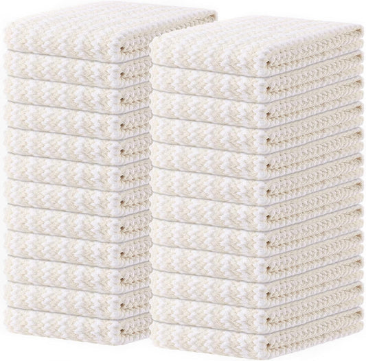 Homaxy Kitchen Towels(24 Pack, 10 x 20 inches), Ultra Soft and Absorbent Dish Towels, Reusable Fast Drying Microfiber