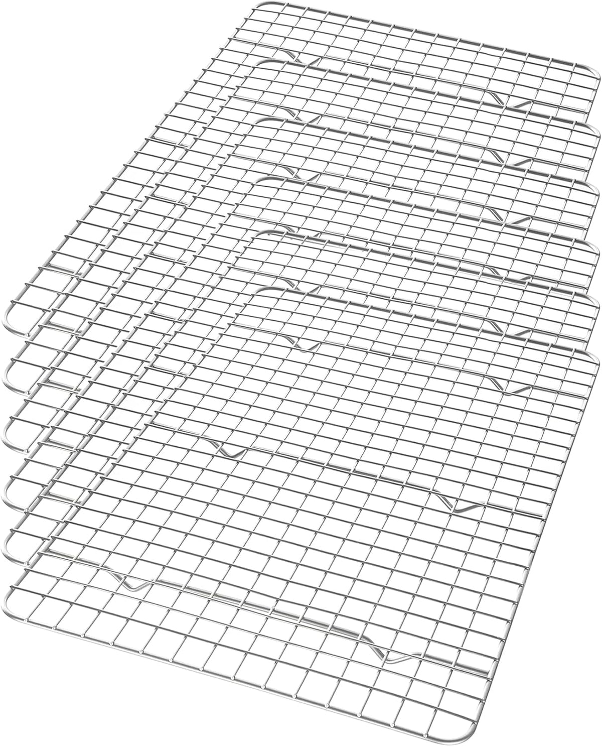 Stainless Steel Cooling Rack Size -Medium, 10 x 15 Inches, Dishwasher-Safe, Oven Safe, Cookie Cooling Racks for Baking &amp; Cooking - Pack of 6
