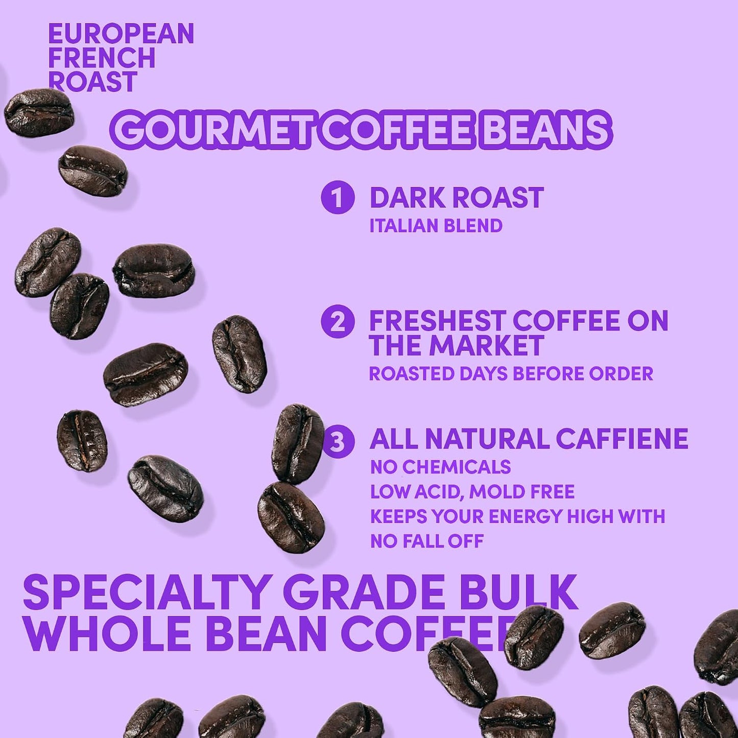 Sarasota Coffee Italian Dark Roast Whole Bean Coffee, Extra Strong, 5 lb | Extra Strong Dark Roast Coffee Beans for Espresso, Drip &amp; French Press – Rich Full-Bodied Flavor – 5 lb Bulk Bag
