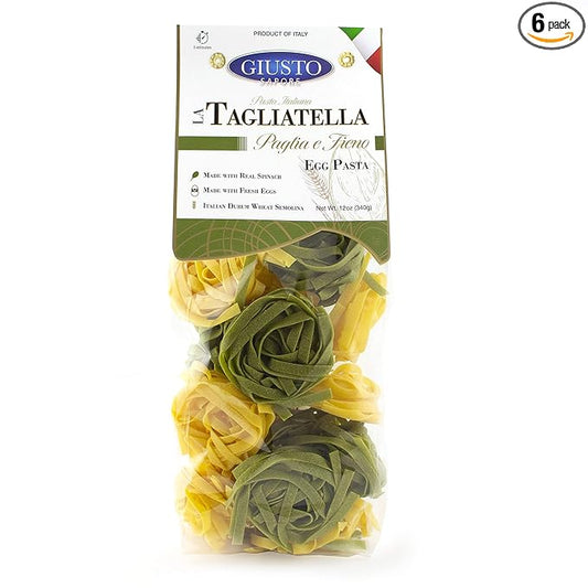 Giusto Sapore Italian Pasta - Egg 340g - Premium Bronze Drawn Durum Wheat Semolina Gourmet Pasta Brand - Imported from Italy