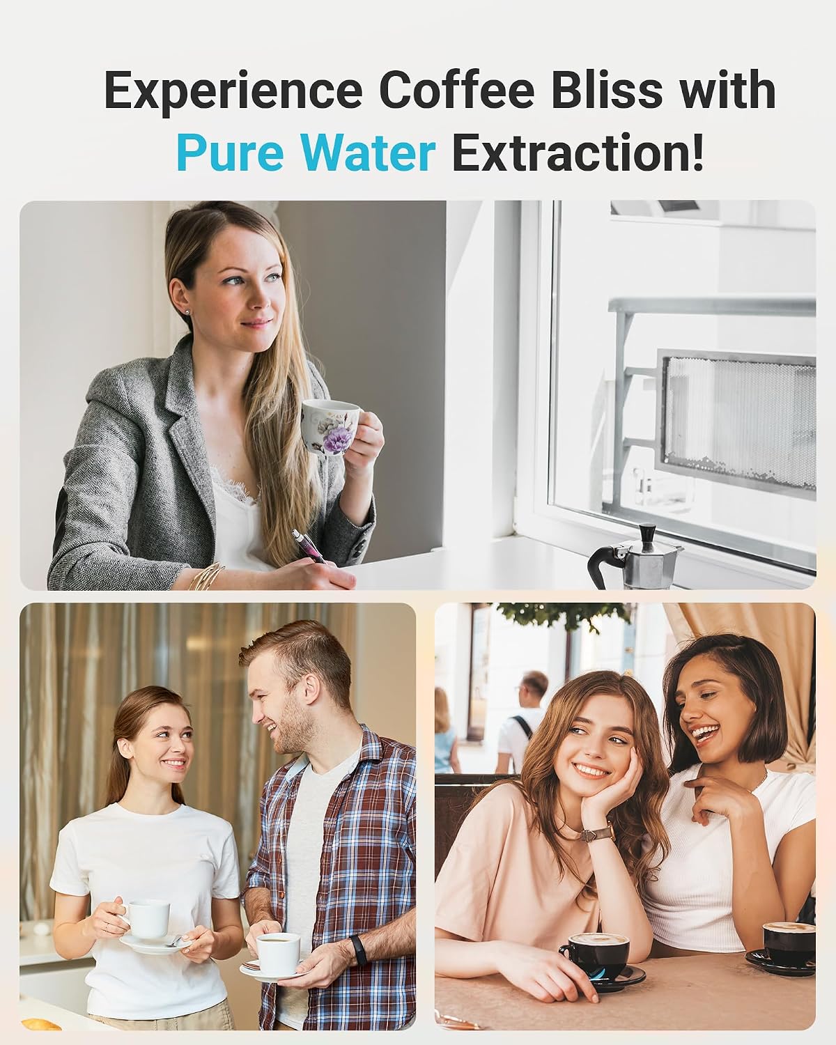 AQUA CREST DLS C002 Filter Replacement for De'Longhi® DLS C002, 4 Pack | Compatible with De'Longhi® EC680, ECAM/EPAM/ETAM All Series Coffee Machines, De'Longhi® Magnifica Evo Water Filter, 4 Pack